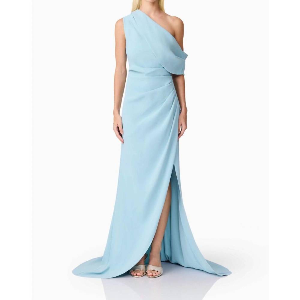 Elliatt Isadora Gown - Light Blue One-Shoulder Maxi Dress